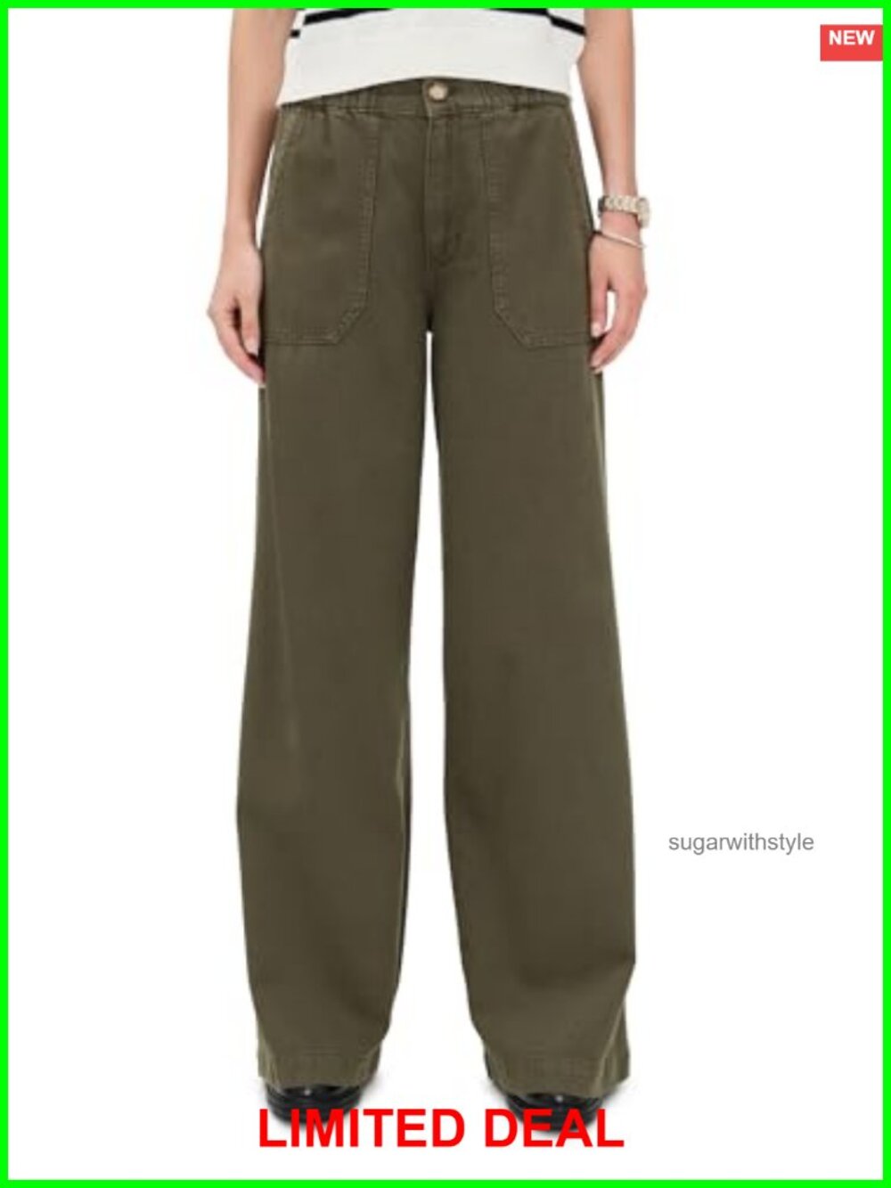 High-Rise Wide Leg Pants Rumi New